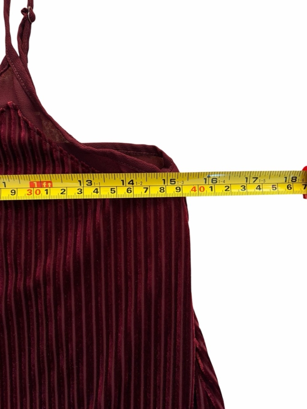 Wine Ribbed Slip Dress - Picture 6 of 7